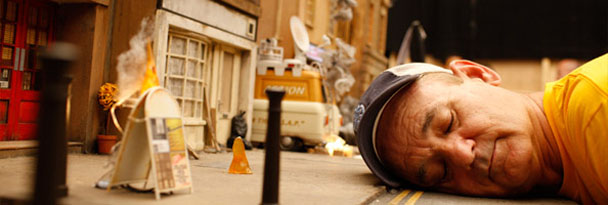 Bill Murray hard at work on the set of Fantastic Mr Fox (Photo: 20th Century Fox)